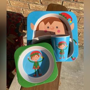 Bamboo Kids Elf Christmas Tableware Set